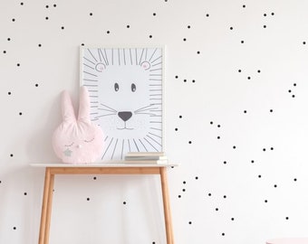 Mini dots 0.6&quot; wall sticker many colors Nursery decorations Girl room Boy room Nursery decal black dots 99NW