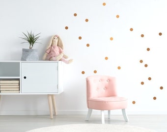 Copper Decals, Dots Decals, Polka Dots Wall Decals, Vinyl Wall Stickers, nursery decor, nursery decoration 82NW