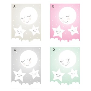Nursery Print, Printable Moon, Sleepy Moon Print, Moon Stars Print ...