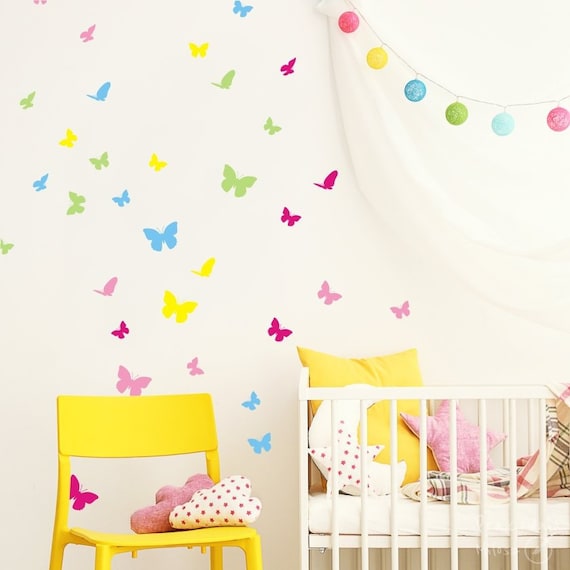 butterfly in the room butterfly wall sticker bedroom wall decal nursery  decal butterflies wall decal girls room sticker gift 5 colors