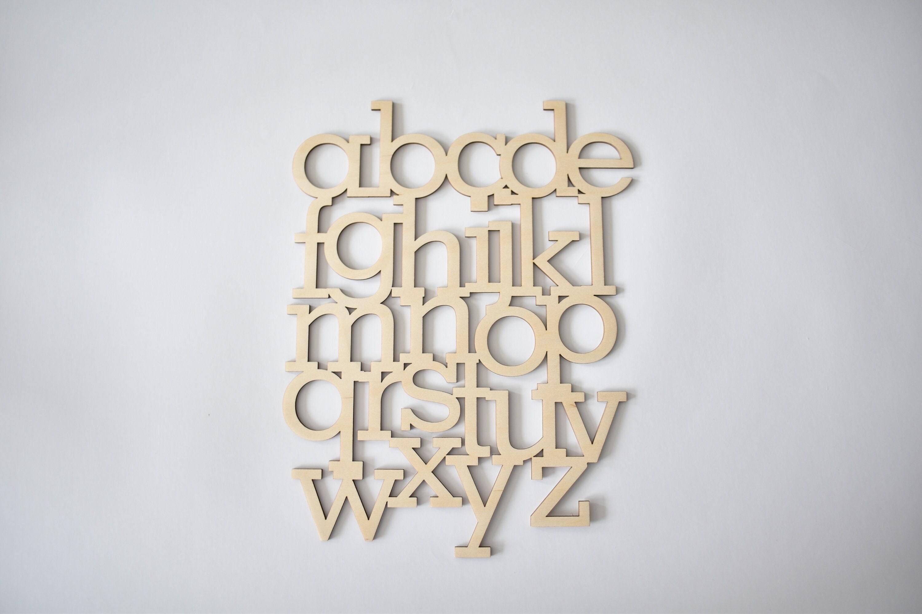 Alphabet Wooden Letters for Nursery ABC Sign, Alphabet Letters Set, Baby  Nursery Decor Letters for Wall Painted Alphabet Set Wall Hanging 