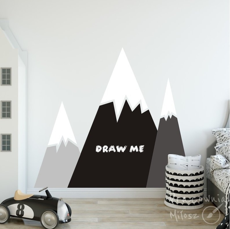 Mountains Wall Decals Stickers Mountains Mountains Wall Art Etsy