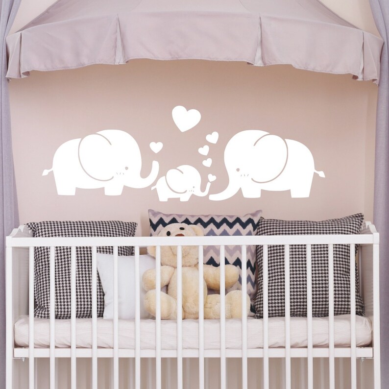 Elephant Wall Decal Nursery Wall Decal Kid Room Decor Baby Etsy