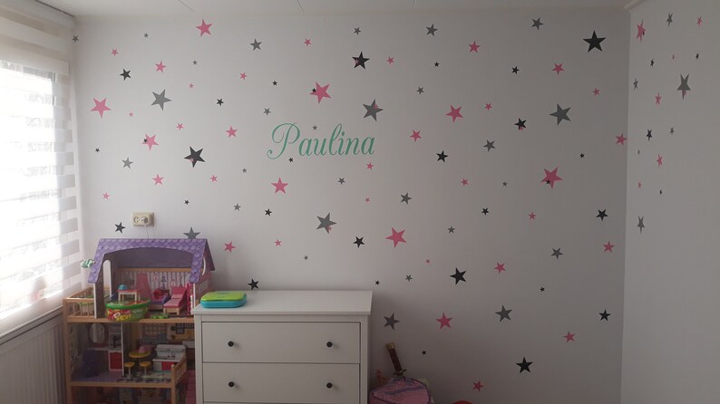 Sterren op de muur van vele kleuren op het meubilair kleur aan etsy