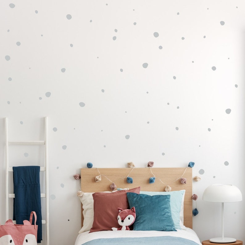 Irregular Polka Dot Wall Stickers Hand Drawn Polka Dots Etsy