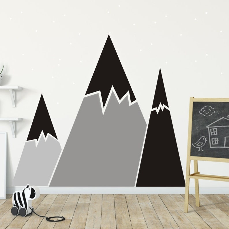 Mountains Wall Decals stickers mountains mountains wall art Etsy 日本