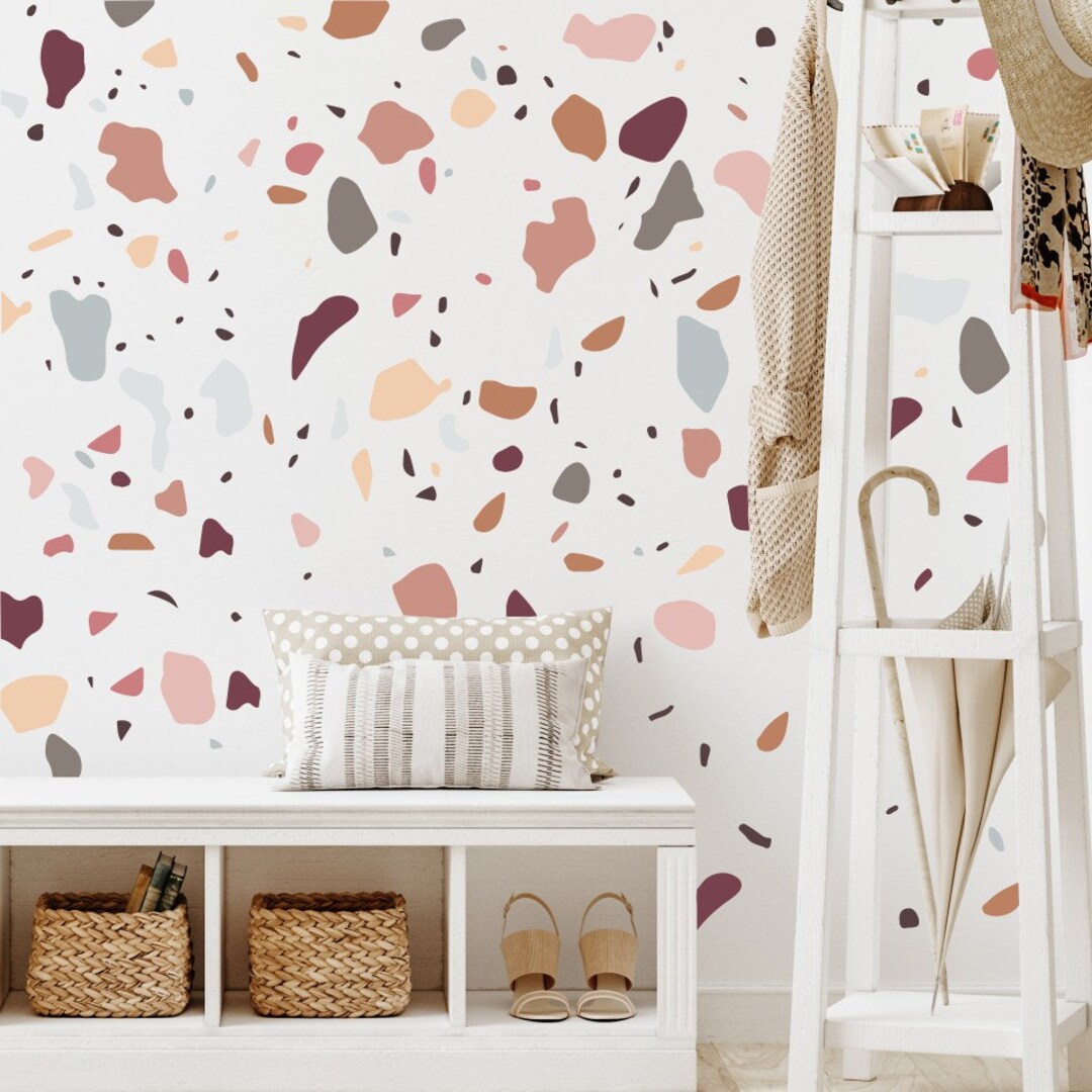 Terrazzo Wall Stickers Terrazzo Decals Nursery Decor Etsy