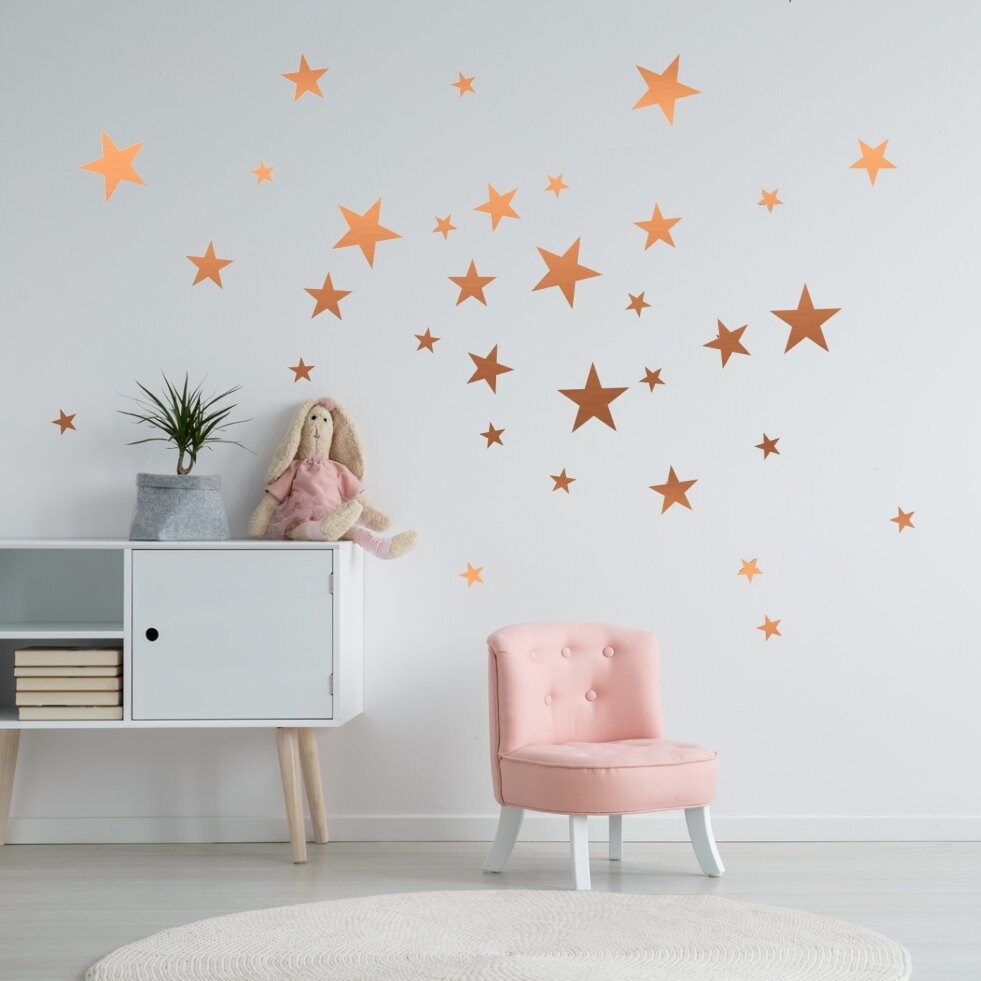 Wall stickers Copper Stars Stars Matte for a child's room