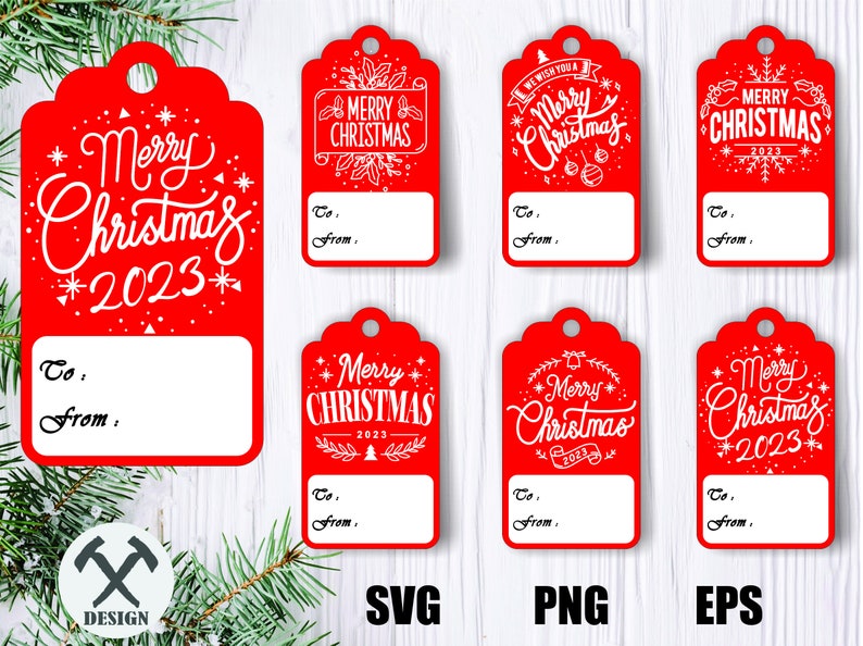 Printable Christmas Tags Svg Christmas Gift Tags Printable - Etsy