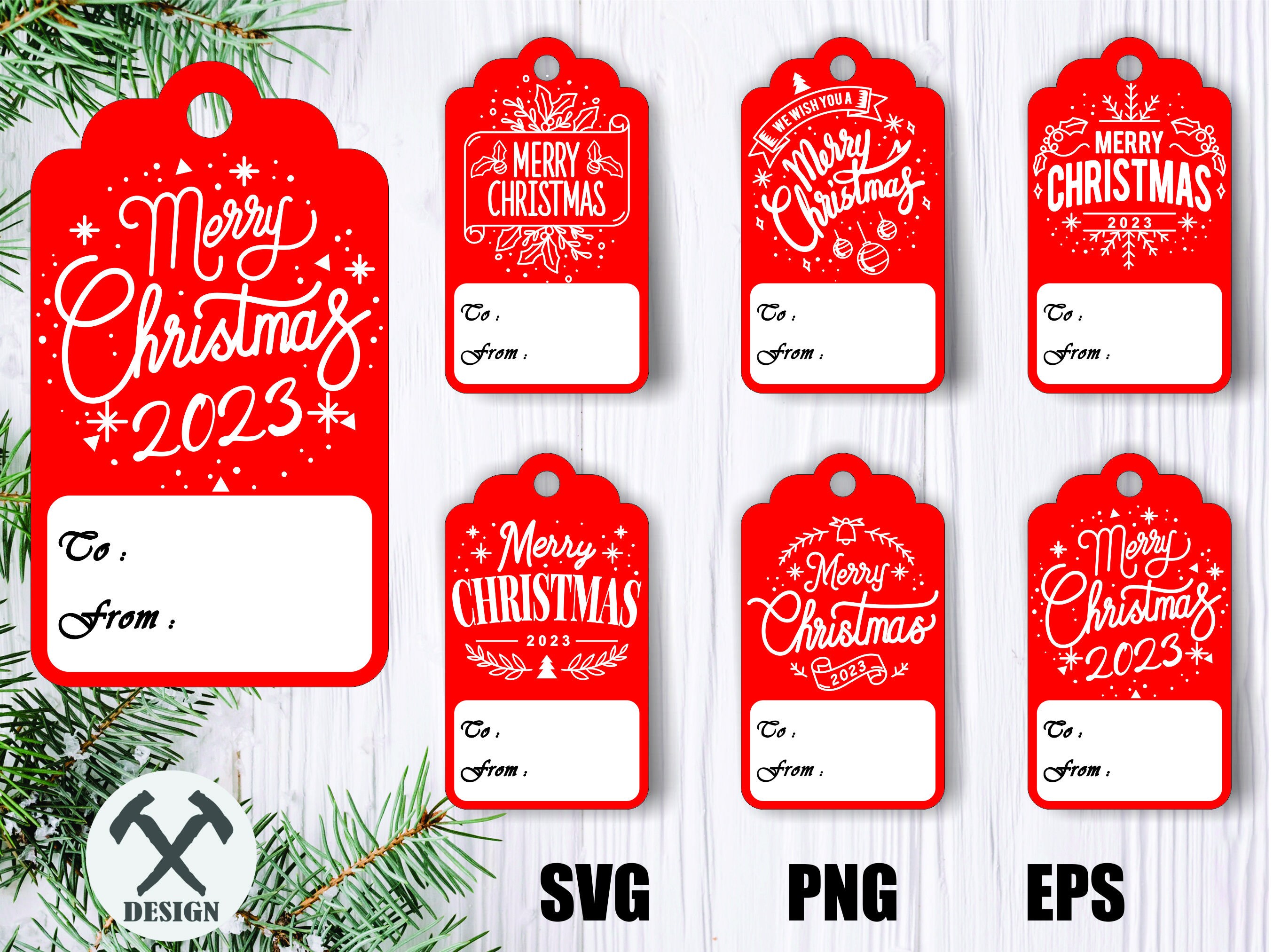 Printable Christmas Tags Svg Christmas Gift Tags Printable - Etsy