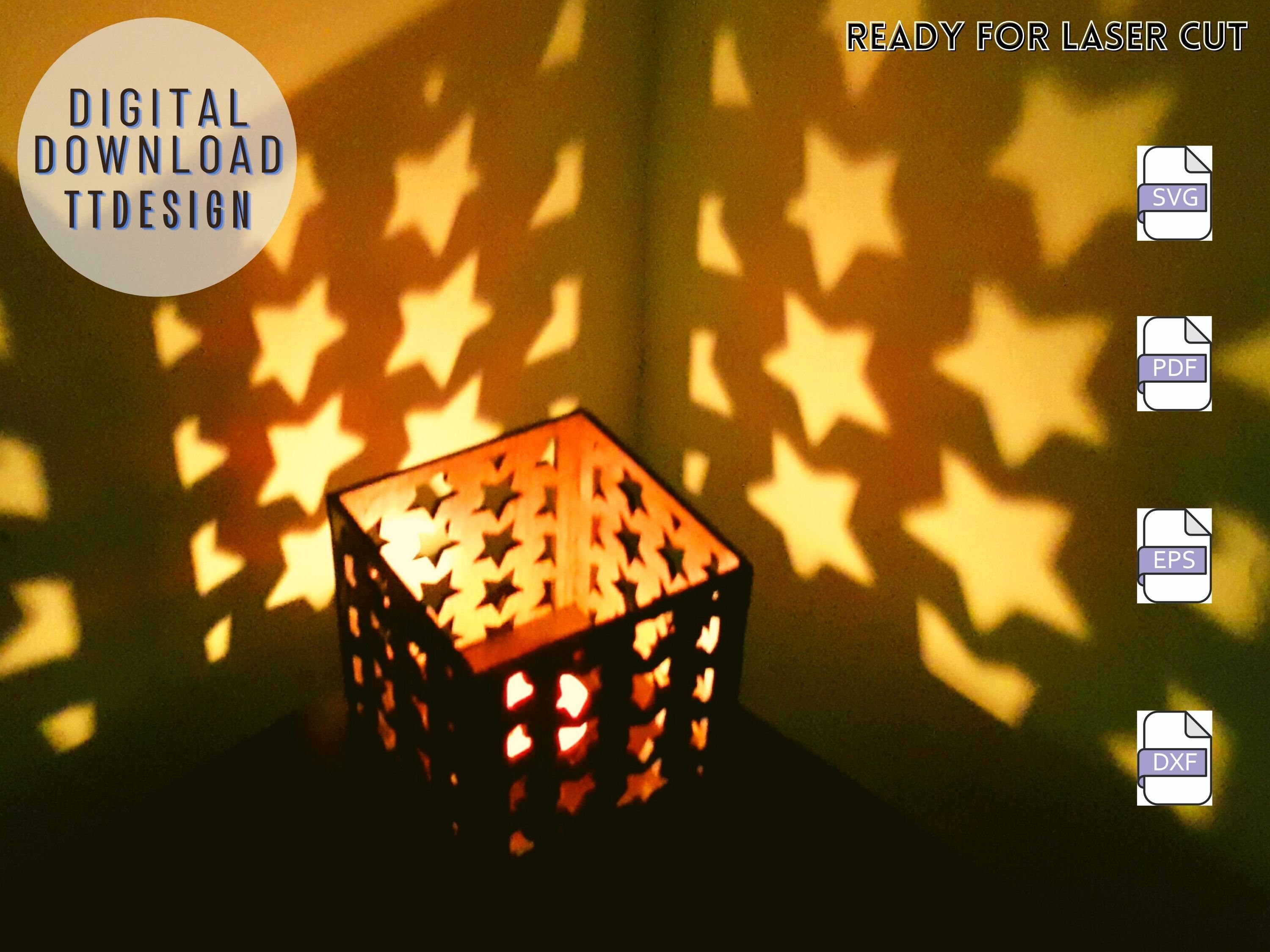 Bundle Tea Light Candle Holder Svg Tea Light Laser Cut Etsy