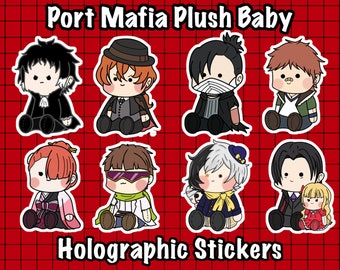 BSD Port Mafia Holographic Stickers