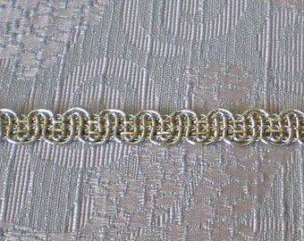 Bordure Lurex 5 m ruban de bordure argent or bordure artisanale bordure décorative