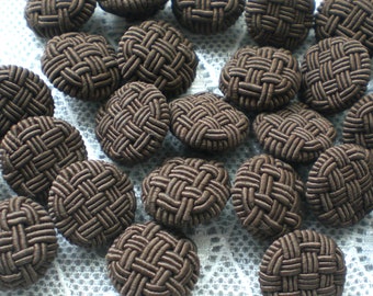 Brown trimming buttons 50s 15 mm