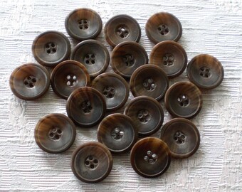 20 corozo buttons 16 mm vintage buttons hole buttons tagua nut