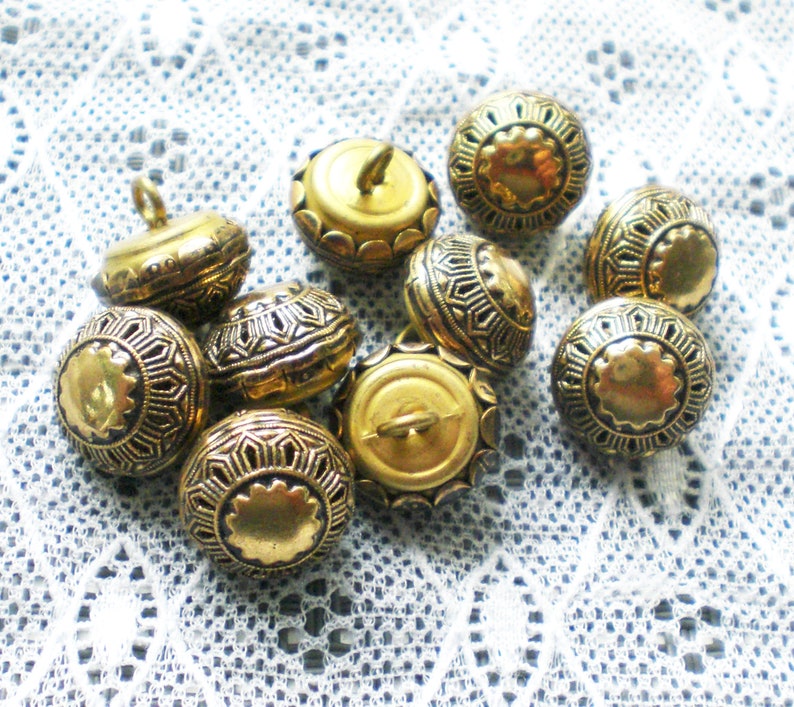 10 metal buttons 14 mm shank buttons buttons with eyelet vintage buttons traditional buttons image 6