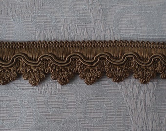 Passementerie marron chocolat, 3,8 m