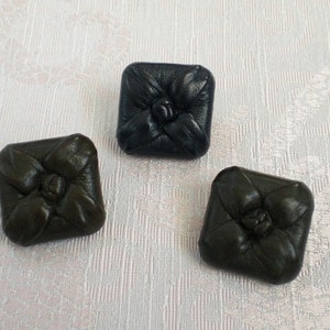 Exclusive leather buttons 50s jewelry buttons leather vintage buttons image 4