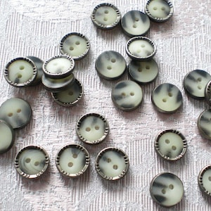 50 metal buttons marble small buttons Tiny buttons 10 mm image 1