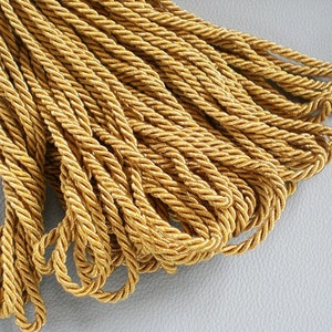 Cordino color oro da 4 mm, decorazione a nastro, cordino vintage