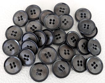 9 ivory nut buttons 15 mm vintage buttons four-hole buttons grey-brown tagua nut suit buttons cufflinks