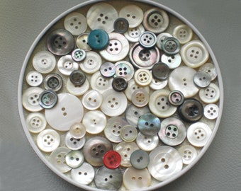 70 boutons en nacre colorés boutons vintage shabby chic boutons en nacre anciens boutons en nacre cadeau pour travaux manuels emballage cadeau