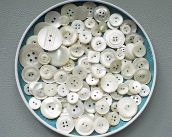 100 bright mother of pearl buttons shabby chic lace bag mother of pearl hole buttons craft buttons