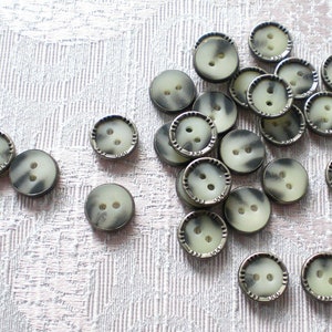 50 Metallknöpfe Marmor kleine Knöpfe Tiny buttons 10 mm Bild 2