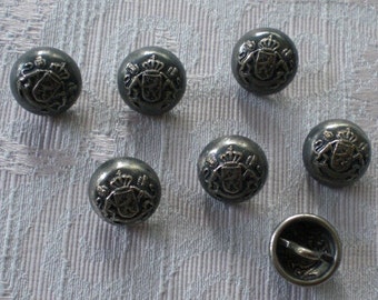 Petits boutons blason boutons métal boutons à queue couronne 13 mm