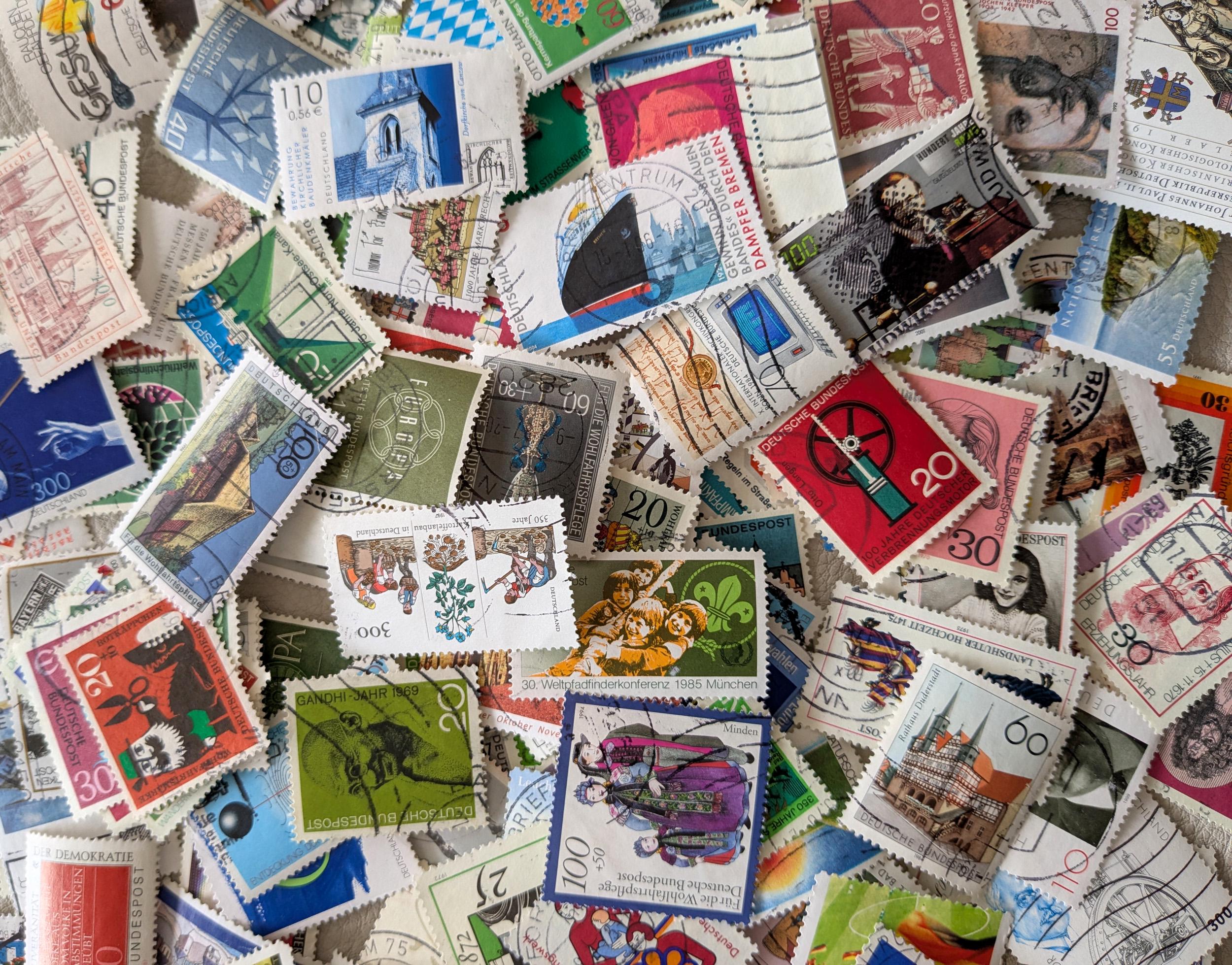 250 stamps Germany Deutsche Post stamp bundle stamp collection collector stamps craft material philately scrapbooking