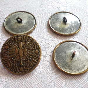 Large coat of arms buttons 8 pieces metal buttons 27 mm buttons with coat of arms motif shank buttons large buttons image 3