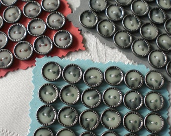 30 boutons métal petits boutons bord métal marbré