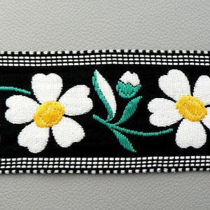 Woven ribbon marguerite border flower border flower border image 1