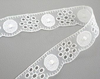 Organza lace off-white 2 m Plauen lace Vintage lace