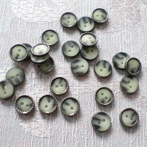 50 metal buttons marble small buttons Tiny buttons 10 mm image 4