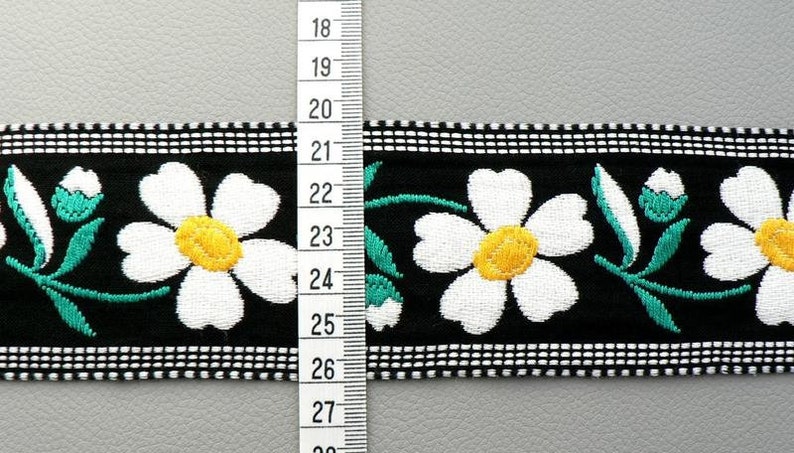 Woven ribbon marguerite border flower border flower border image 3