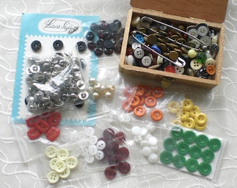 Boutons minuscules Petits boutons Boutons de poupée Boutons en métal Boutons en verre Boutons en plastique