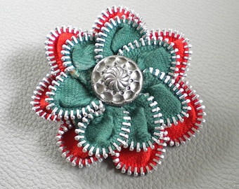 brooch flower brooch zipper brooch flower brooch