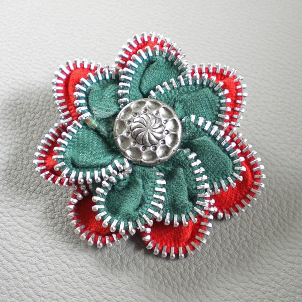 brooch flower brooch zipper brooch flower brooch