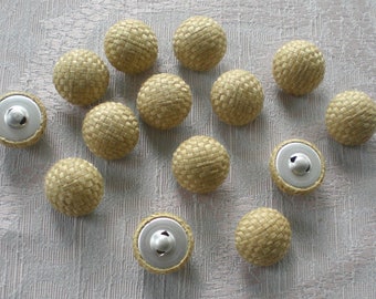 8 sisal buttons Natural fiber buttons