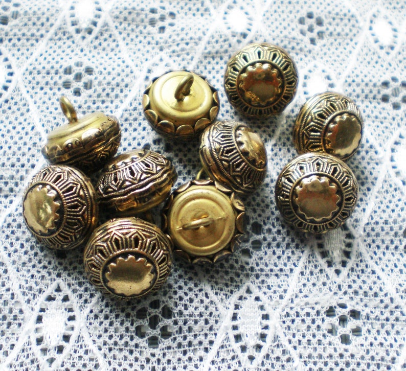 10 metal buttons 14 mm shank buttons buttons with eyelet vintage buttons traditional buttons image 5