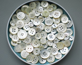 100 mother of pearl buttons shabby chic metal tin birdcage mother of pearl hole buttons craft buttons