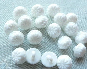 Boutons plastique meringue petits boutons ronds avec motif 9 mm