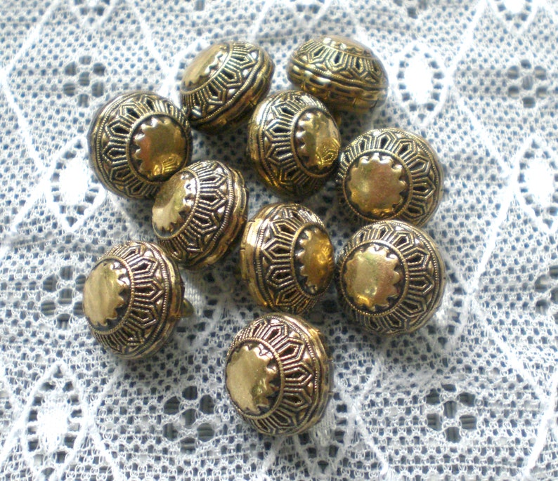 10 metal buttons 14 mm shank buttons buttons with eyelet vintage buttons traditional buttons image 4