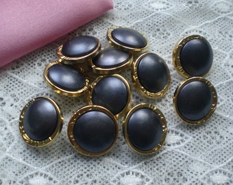 11 boutons métal boutons à queue 19 mm boutons vintage bord doré