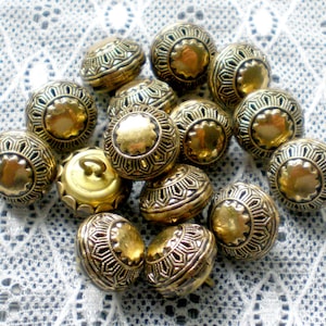 10 metal buttons 14 mm shank buttons buttons with eyelet vintage buttons traditional buttons image 1
