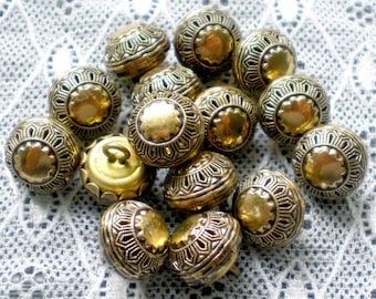 10 boutons métal boutons oeillets 14 mm boutons à oeillets boutons vintage boutons traditionnels