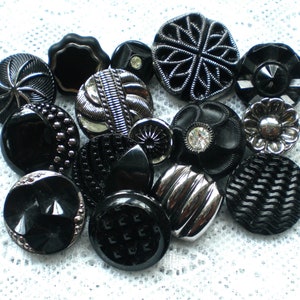 15 bottoni in vetro nero argento rappresentativi scatola di sigarette scatola di metallo scatola di metallo bottoni con occhiello