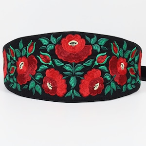 Embroidery belt Maky, floral belt, folklore belt, widened belt.