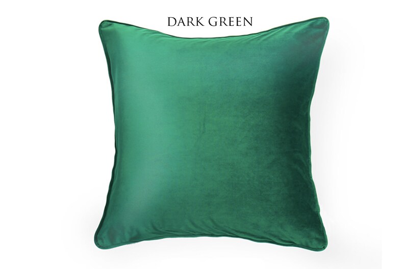 Vivid Green Velvet Cushion Grass Green Cushion Cover Solid Etsy